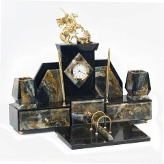 Настольный набор «Георгий Победоносец» (офиокальцит)