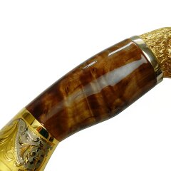 Подарочный нож «Орёл» с позолоченным клинком из дамасской стали