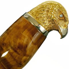 Подарочный нож «Орёл» с позолоченным клинком из дамасской стали