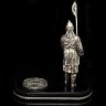 Серебряная икорница «Витязь» на постаменте из вулканического камня обсидиан