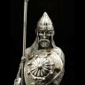 Серебряная икорница «Витязь» на постаменте из вулканического камня обсидиан