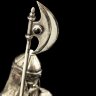 Серебряная икорница «Витязь» на постаменте из вулканического камня обсидиан