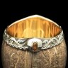 Серебряная икорница «Витязь» на постаменте из вулканического камня обсидиан