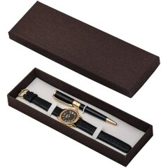 Набор часы «PREMIUMSTYLE» (позолота) с ручкой