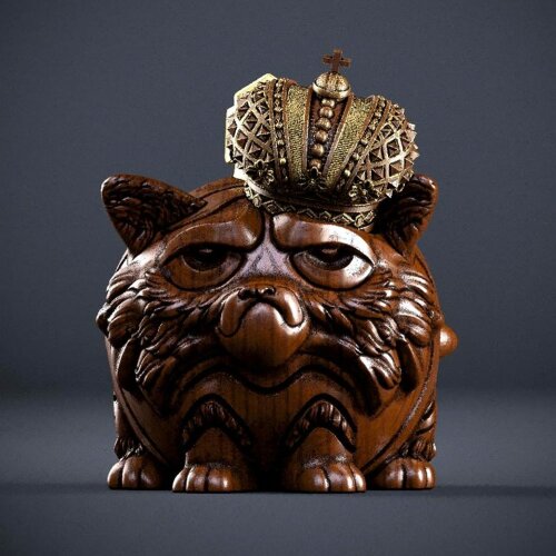 Сувенирная фигурка из дерева «Тигрёнок царь» (средняя)