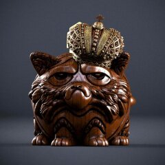 Сувенирная фигурка из дерева «Тигрёнок царь» (средняя)