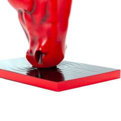 Журнальный столик «Красная Огненная Лошадь» из массива бука — символ 2026 года