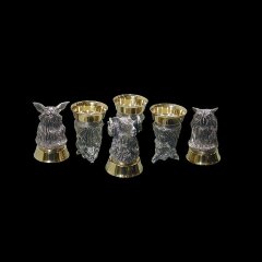 Серебряные стопки перевертыши «Охотник» (6шт) для водки