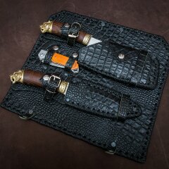 Подарочный набор для пикника «Охота» в кожаном чемодане