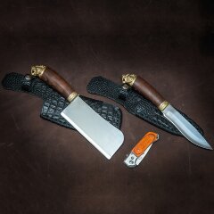 Подарочный набор для пикника «Охота» в кожаном чемодане