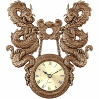 Настенные часы «Драконы» с художественным декором