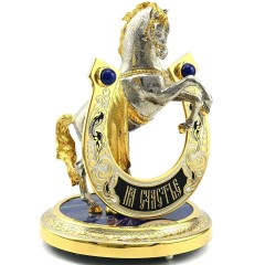 Сувенирная лошадь на лазурите «На счастье» станет замечательным подарком на новоселье