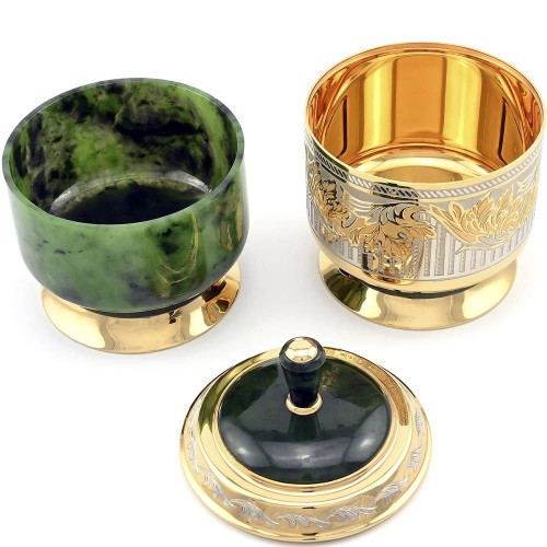 Подарочный набор для чая «Нефритовый» на годовщину свадьбы