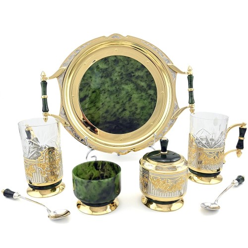 Подарочный набор для чая «Нефритовый» на годовщину свадьбы