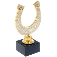 Настольный сувенир «Подкова на счастье» на камне нефрит в подарок родным