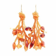 Серьги из янтаря «Янтарная осень»