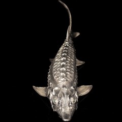 Набор для икры «Осётр» (икорница, ложка серебро) к праздничному столу