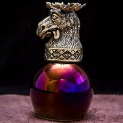 Подарочная стопка перевёртыш «Весёлый лось» цвета фуксия