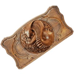 Нарды резные ручной работы «Кобра» из массива дерева — символ года 2025