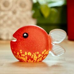 Интерьерный сувенир из художественного стекла «Рыба оранжевая»