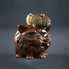 Малая сувенирная фигурка из дерева «Тигрёнок царь»