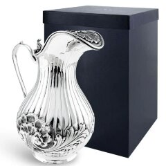 Серебряный кувшин «Узорный» с крышкой