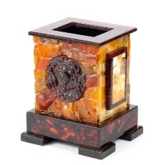 Сувениная подставка для ручек «STATUS» из янтаря