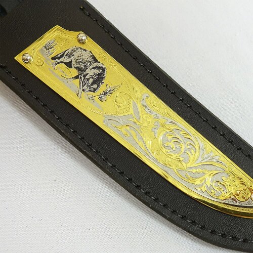 Сувенирный нож «Волк» в кожаных ножнах