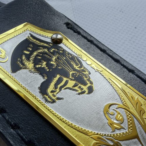 Подарочный нож «Пантера» с дамасским клинком в кожаном чехле