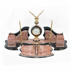 Настольный набор «Орел» (креноид змеевик)