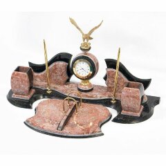 Настольный набор «Орел» (креноид змеевик)