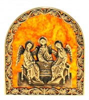 Икона из янтаря «Троица»