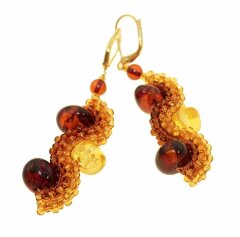 Серьги из янтаря «Янтарная роса»