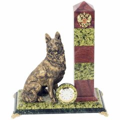 Часы «Пограничный столб с овчаркой»