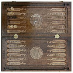 Шашки-нарды резные «Армянский узор» из массива дерева