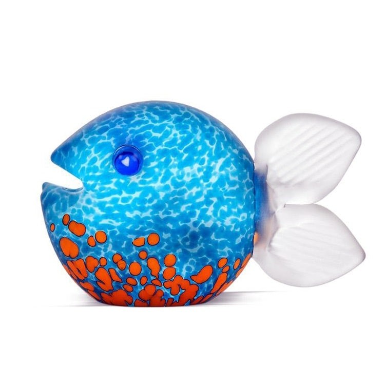 Интерьерный сувенир из художественного стекла «Рыба синяя»