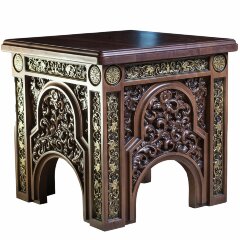 Дизайнерский резной табурет «Классицизм» из массива дерева