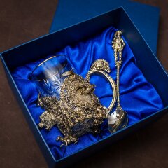 Подарочный подстаканник «Сафари» с художественным литьём