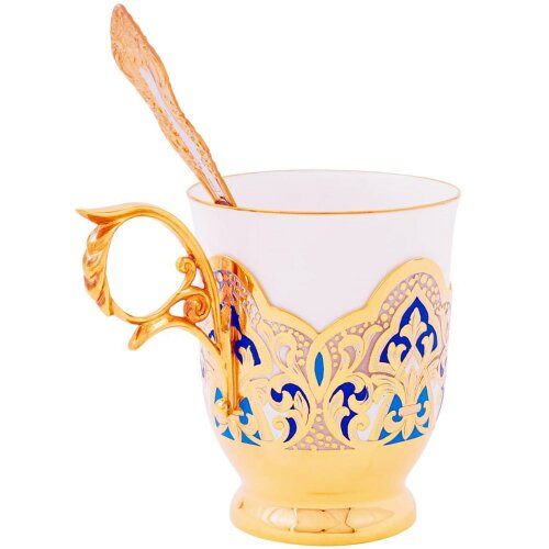 Фарфоровый чайный сервиз «Орнамент» с сахарницей