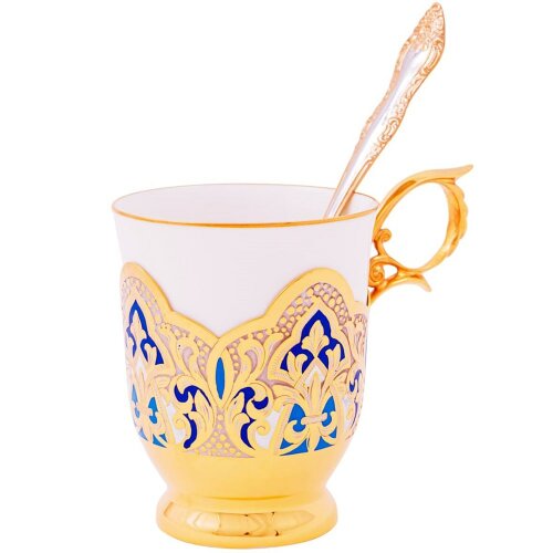 Фарфоровый чайный сервиз «Орнамент» с сахарницей