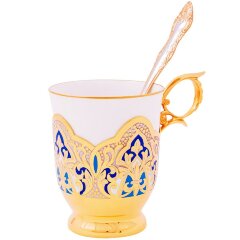 Фарфоровый чайный сервиз «Орнамент» с сахарницей