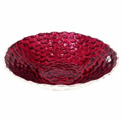 Бордовая декоративная тарелка «Аметистовый Рим» для праздничного стола