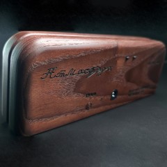 Ламповые часы «Атмосфера» ИН-12 (ясень термической обработки) в стиле радио СССР