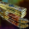 Коллекционный нож «Пантера» с деревянной рукоятью в виде головы чёрного хищника в подарок мужчине