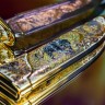 Коллекционный нож «Пантера» с деревянной рукоятью в виде головы чёрного хищника в подарок мужчине
