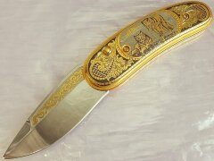 Нож складной "Волки"