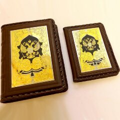 Подарочный набор «Герб России» — кожаная обложка для авто документов с ежедневником