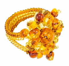 Кольцо из янтаря «Изобилие»