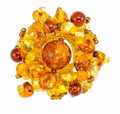 Кольцо из янтаря «Изобилие»
