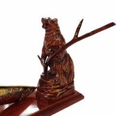 Сувенирный нож «Медведь» на подставке с резной фигуркой